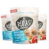 Runas 7 | 3 Pack Bolitas de Datil con Manzana y Canela | Snack Saludable | Fuente de Energía y Fibra | Botana Energetica |...