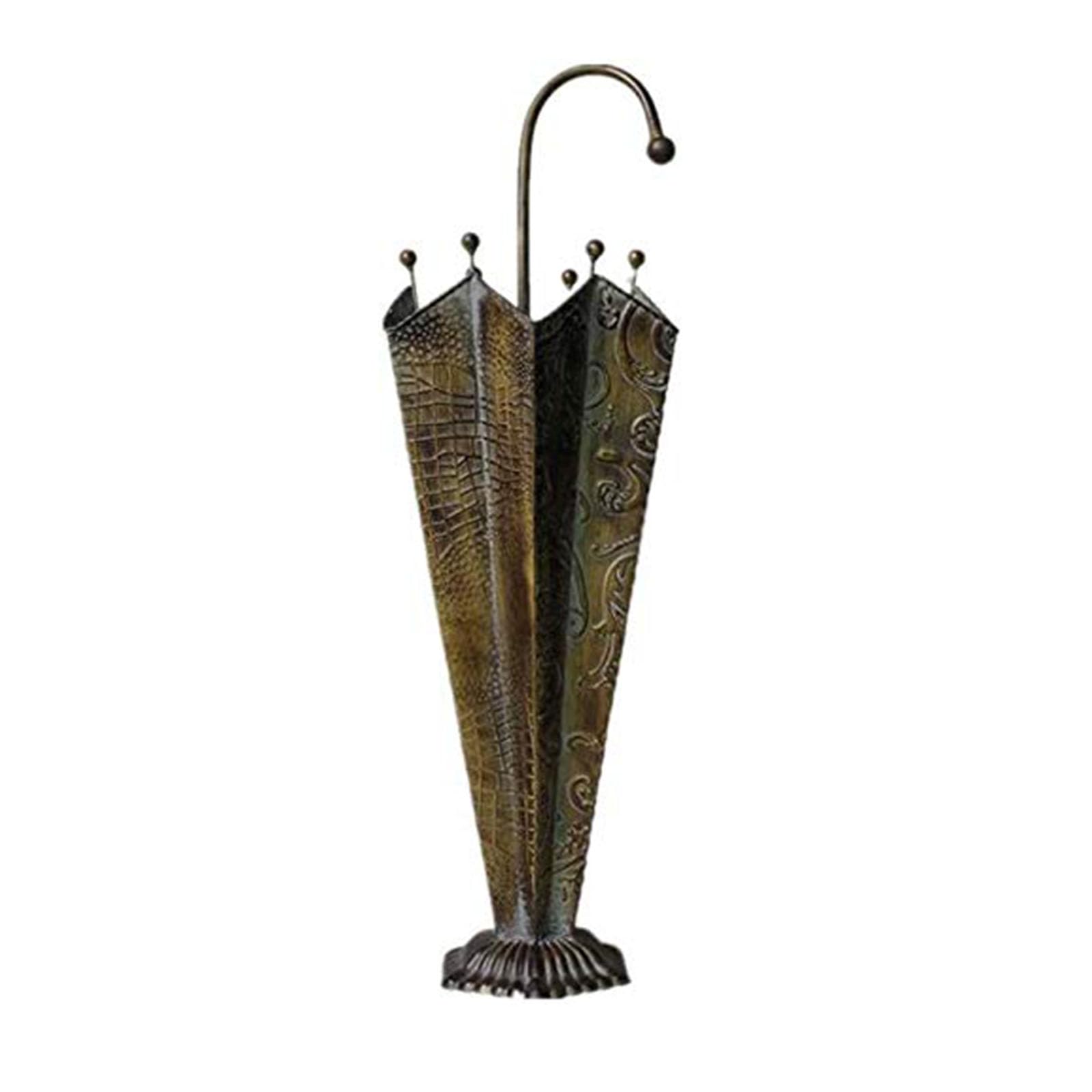 Porte-parapluie vintage américain en fer forgé bronze : l'élégance durable pour votre entrée