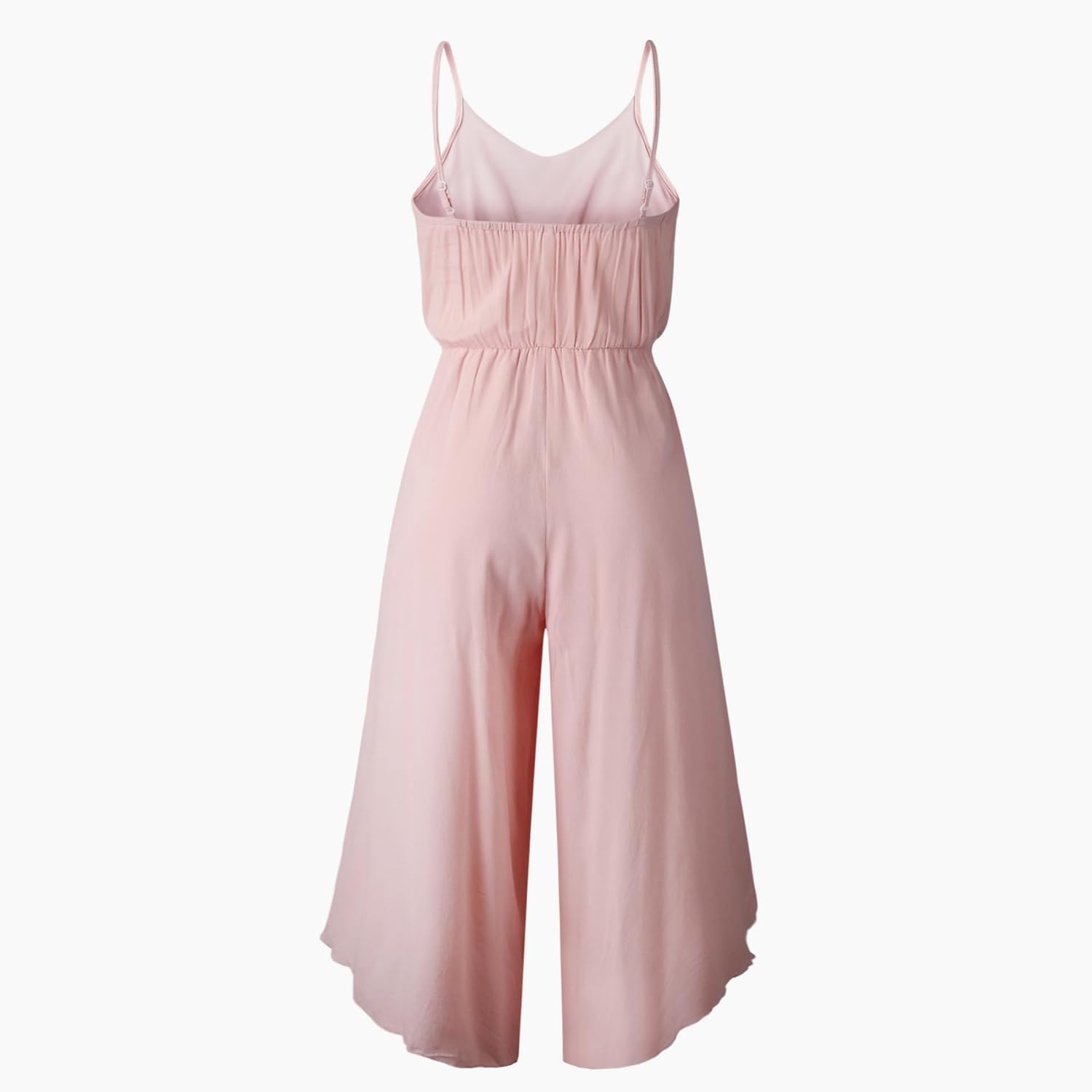 ECOWISH Womens Jumpsuit Spaghetti Strap Wide Leg Split Jumpsuits Long Overalls Summer Beach Loose Fit Rompers… - Image 6