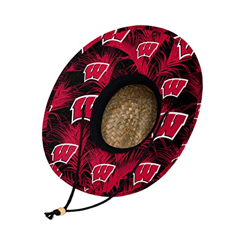 Image of FOCO NCAA Mens NCAA College Team Logo Floral Straw Sun Hat