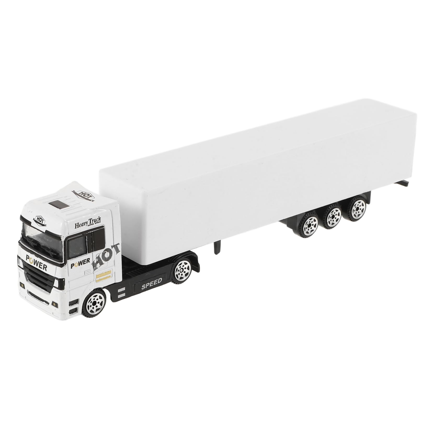 Abaodam Diecast Truck Trailer Model Alloy Transporter Container Vehicle Mini Scale Toy for Display and Play