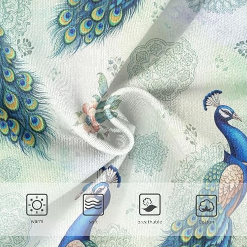 Joisal Toddler Girls Underwear 2t Cotton Little Girl Panties Personalized Briefs Underpants Peacocks Green Aesthetic3