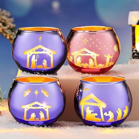 Reallnaive Advent Candle Holder Set of 4 Cover
