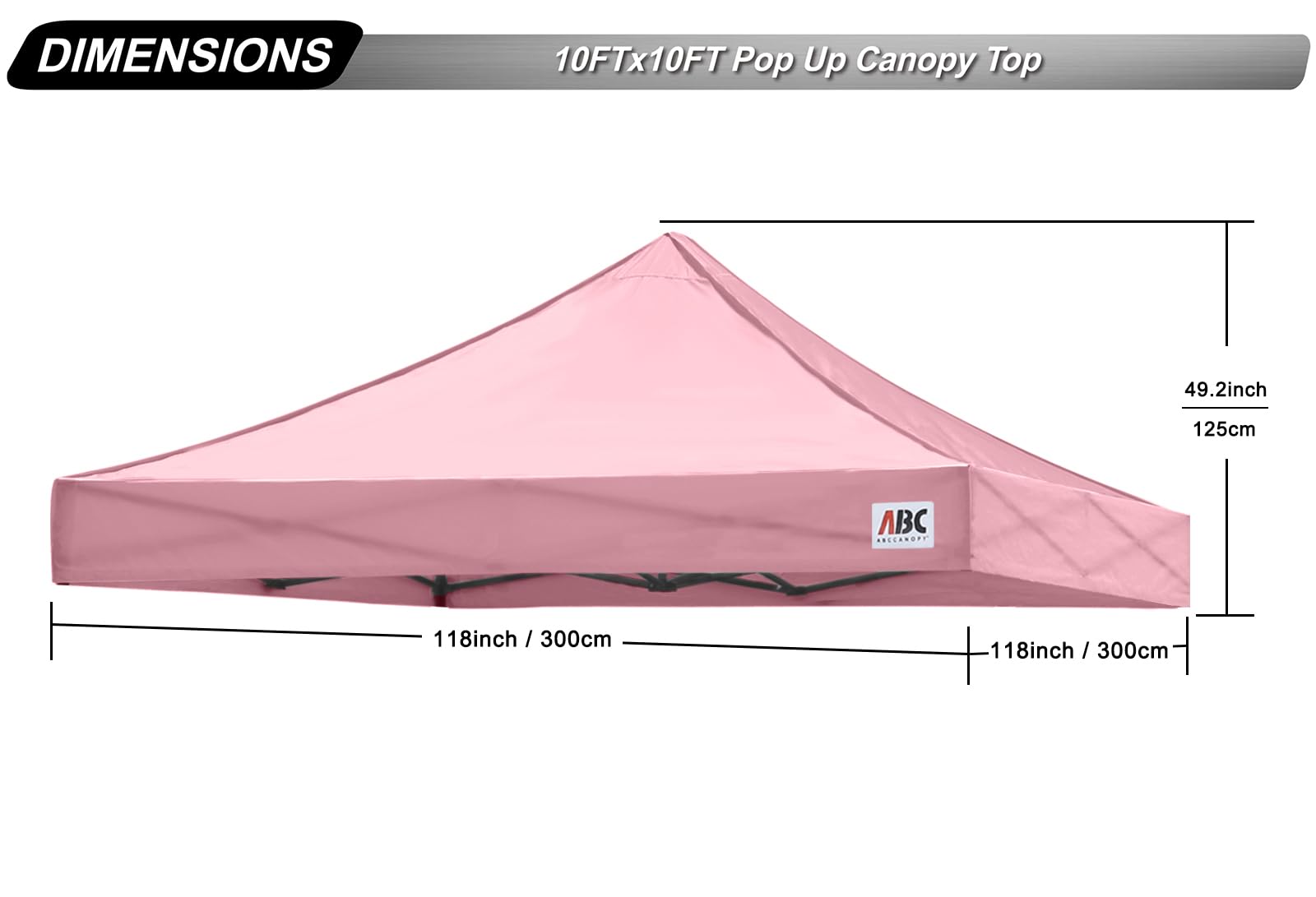 ABCCANOPY Replacement Canopy Top for Pop Up Canopy Tent (10x10,Pink)
