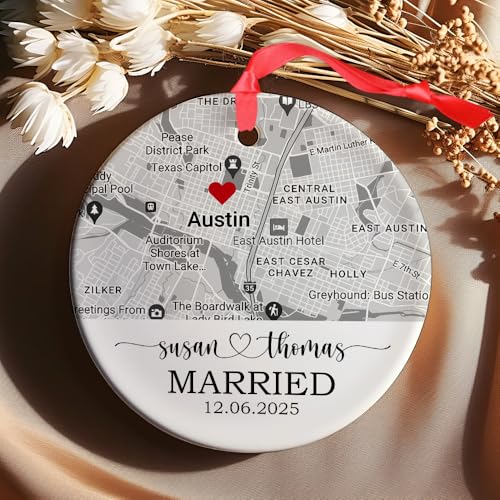 Personalized Map Ornament - Custom Name and...