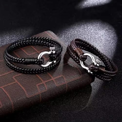 Pulsera de Cuero Hecha a Mano con Cierre 51jpnfEz1LL. SL1000