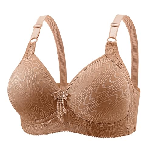 Sujetadores para Mujer, sin Aros, Ajustables, Soporte Bralette, Talla Grande, Sujetador Diario Sujetador Espalda Descubierta Sin Tirantes Brasier (Coffee, M)