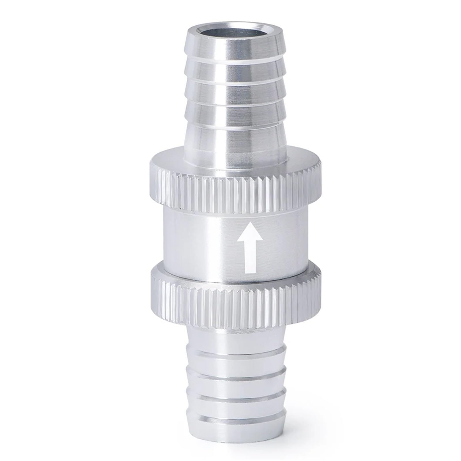 Dkgnyxnplj 14Mm Silver 4Mm / 6Mm / 8Mm / 10Mm / 12Mm / 14Mm Non Return 1-Way Check Valve Aluminum Alloy(14Mm Silver)