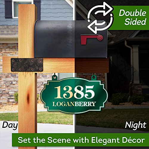 Hanging Address Sign, House Address Plaque, Indoor/Outdoor Use, 8X13 Inch, 22 Colors, Reflective Option, Usa Made By My Sign Center (Victorian) #TOP1