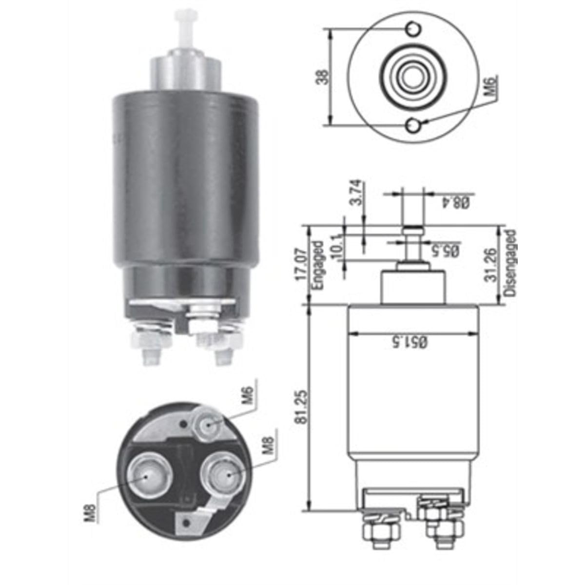 70 CV ELETTROMAGNETE Motore d'avviamento per MITSUBISHI Colt I A15A 1.4 GLX,GT K EUR 47,80