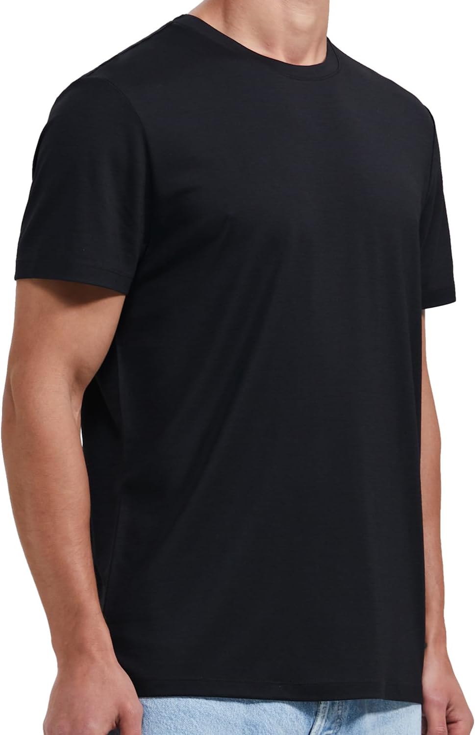 Merino Wool & Coolmax Hybrid-Tech Baselayer T-Shirt - Breathable, Quick-Dry, Odor-Resistant & Durable