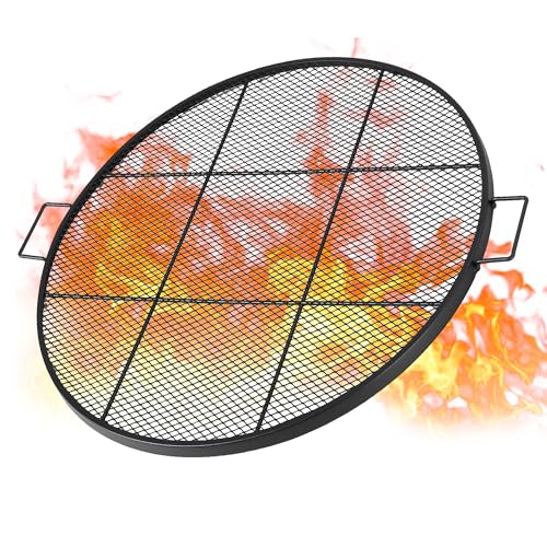 Fire Pit Grill,0.8 Inch Stainless Steel Grill Grate,24 Inch Round Replacement Grill Grate for Patio,Camp Fire Cooking Equipment