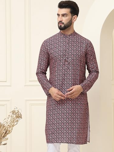 Image of SOJANYA (Since 1958 Men's Exquisite Silk Blend Kurta Elevate Your Festive Look-Crafted for Excellence