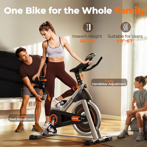 Foto de YOSUDA Exercise Bike, Brake Pad Stationary Bike for Home with Exclusive App, Magnetic Indoor Cycling Bike with 300 lb Weight Capacity, Low Noise, Tablet Holder and Fitness Courses for Weight Loss (imagen 6)
