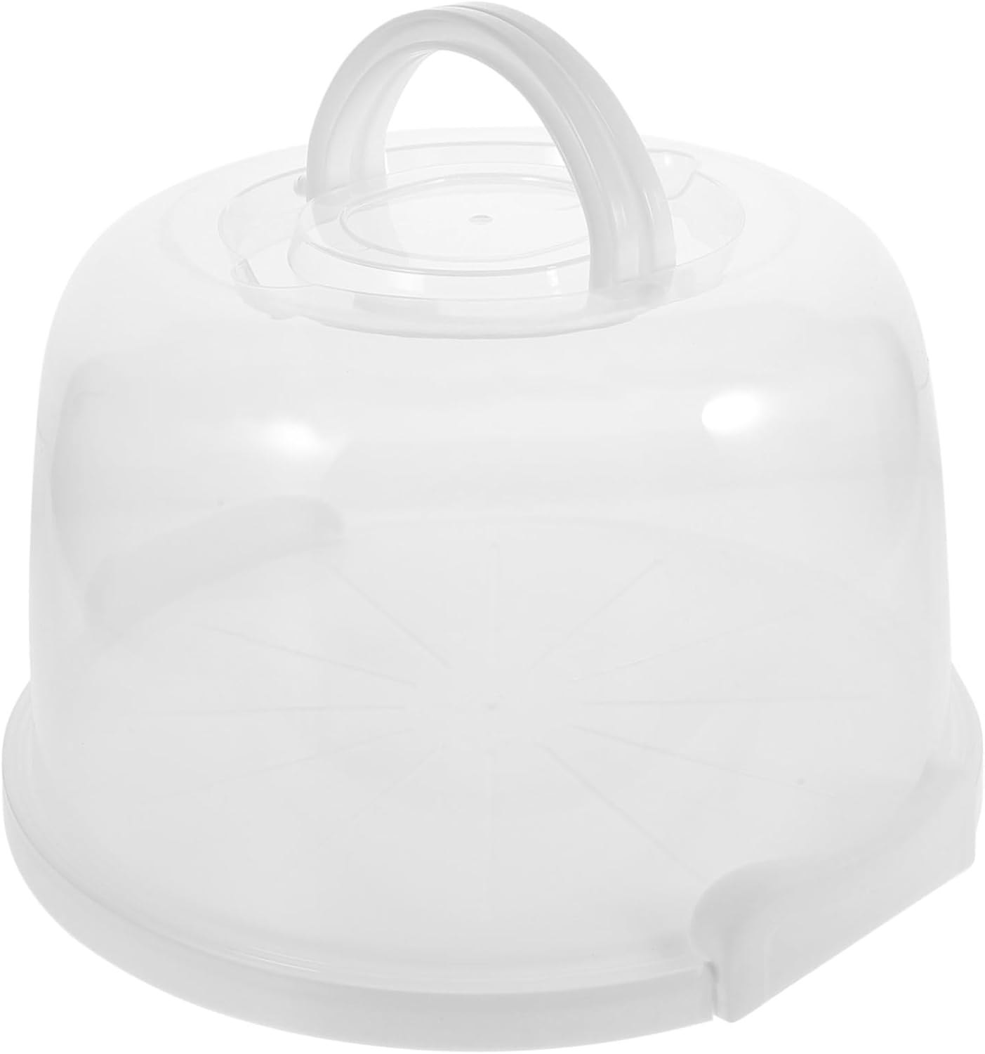 Reusable Cake Box with Folding Handle Portable White Cake Carrier for Baking Transport and Storage with Stable Base for Outdoor Camping and Party Use