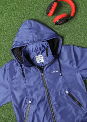 Image of Dollar Women's Polyester Solid Windcheater Jacket With Zipper Pockets and Detachable Hood