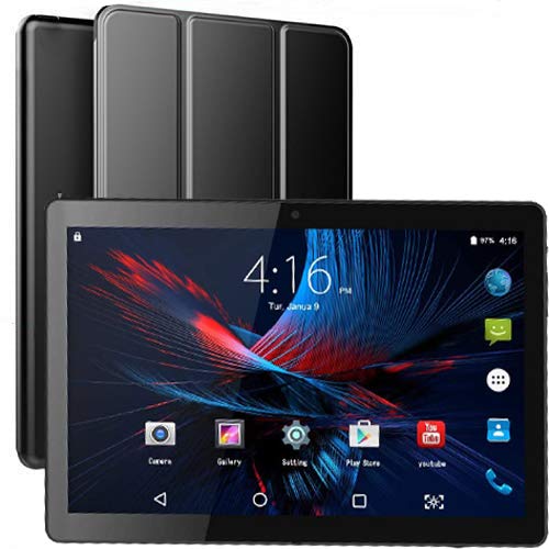 Tablet 10 Pulgadas Android 9.0 Pie 2020 New, Tablet PC 4G/WiFi, 3GB RAM+32GB ROM/128GB 8500mAh Quad-Core Dual SIM Bluetooth/GPS/OTG Tablets de función de Llamada Youtube -Negro