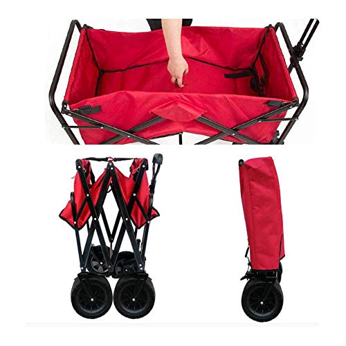 Carrito plegable para jardín con gran capacidad para camping, BBQ, jardinería y compras miniatura 3