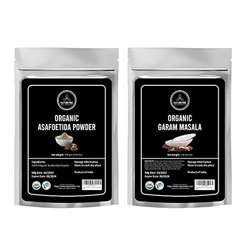 Naturevibe Botanicals Asafoetida Powder 353 onzas y Garam Masala 1 libra Combo Supersaver