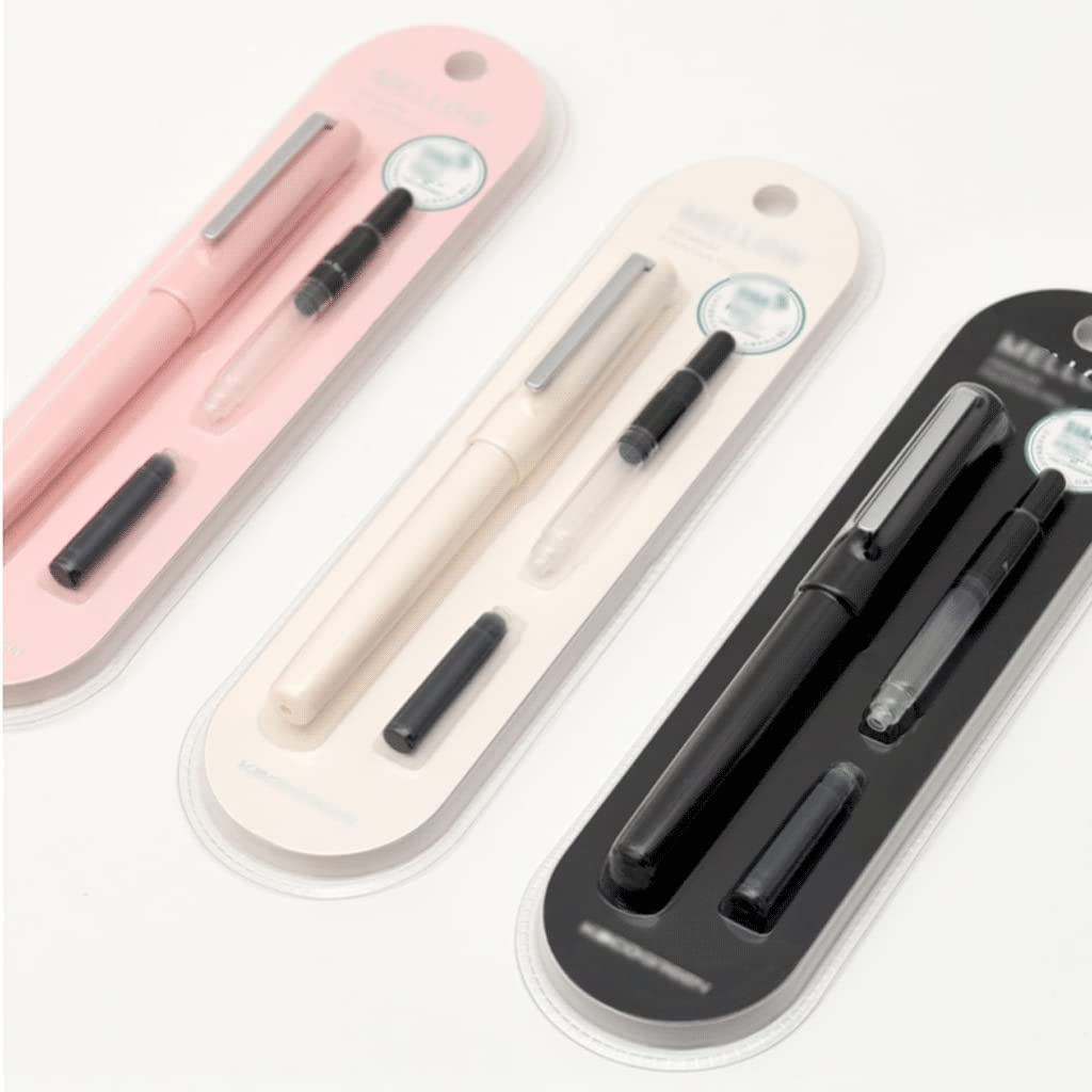 Pluma estilográfica Pluma estilográfica de lujo Pluma estilográfica Ef Nib for estudiantes Práctica Pluma de caligrafía Papelería de oficina Negocio simple Absorbedor de tinta Bolsa de tinta Bol