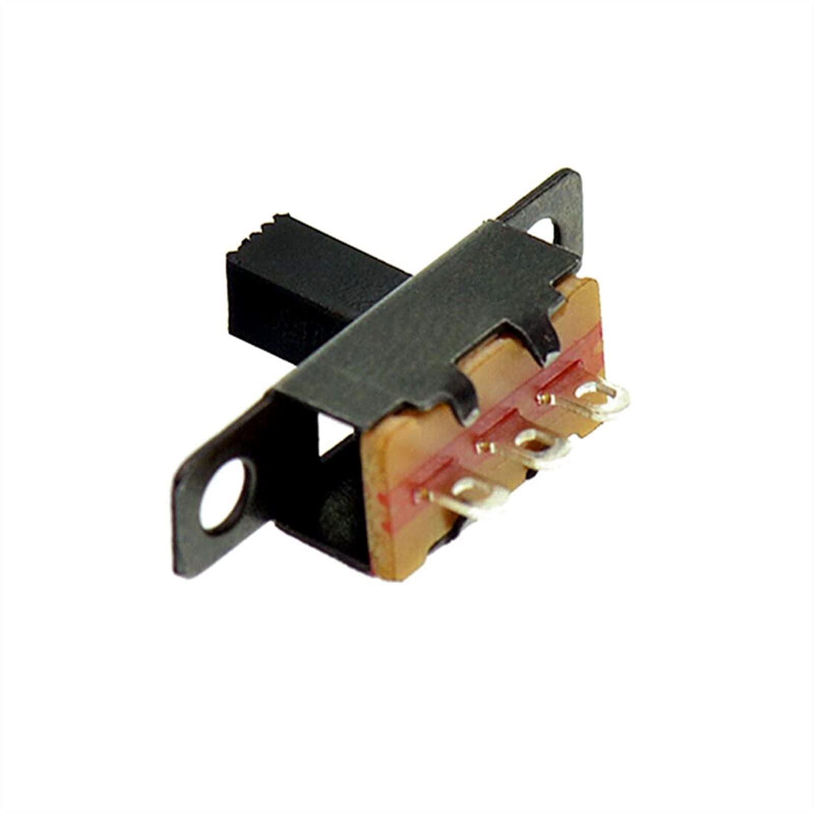 Interruptor basculante 20/50 unids/lote Micro interruptor deslizante 3 pines 2 posiciones 1P2T interruptor de palanca de encendido-apagado longitud de la manija 6mm SS12F15VG6 SS12F15VG5 ( Color : Len