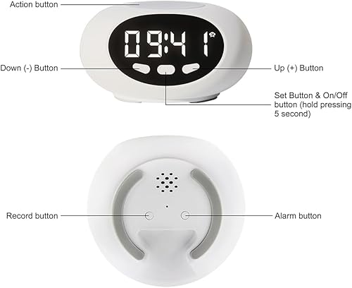 Miniatura 6 de Reloj despertador parlante, hora y fecha extra ruidosos, reloj parlante para niños, ancianos, demencia, personas mayores con discapacidad auditiva o