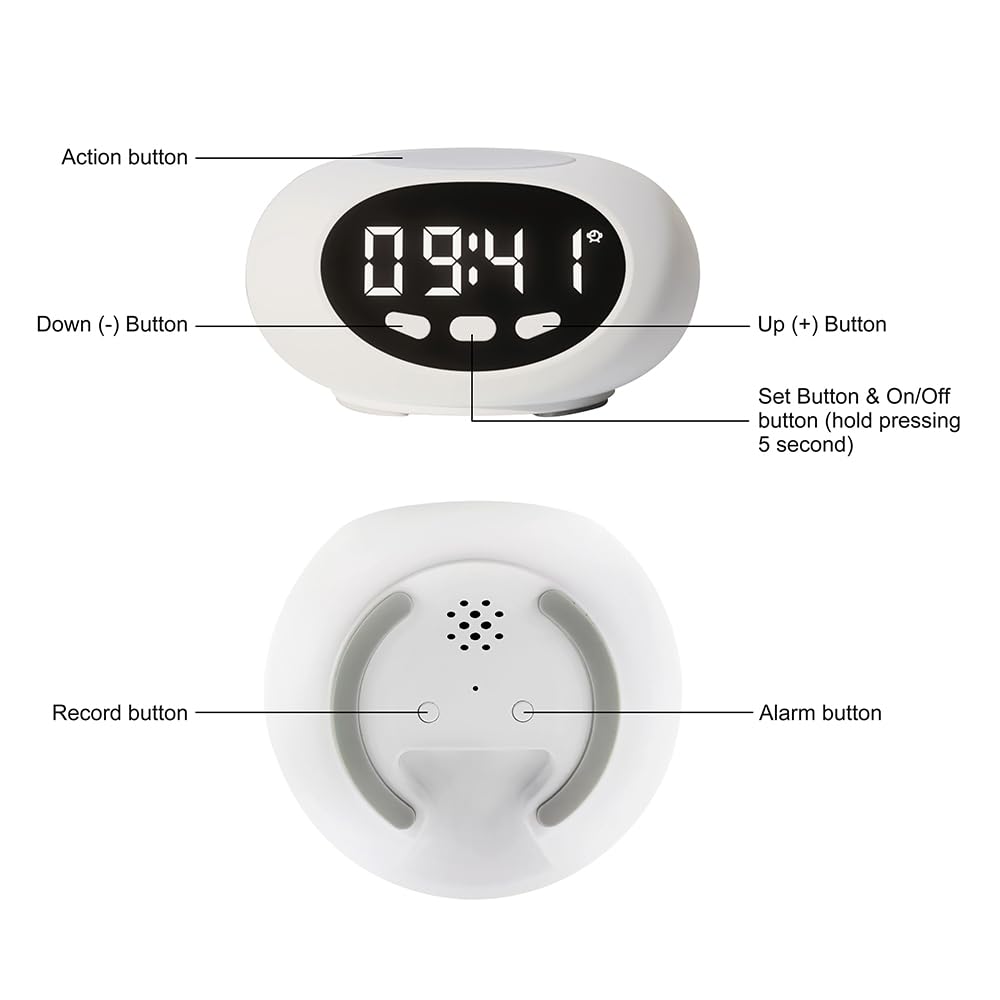 Amazon.com: Choyedusu Talking Alarm Clock Voice Recordable Clock