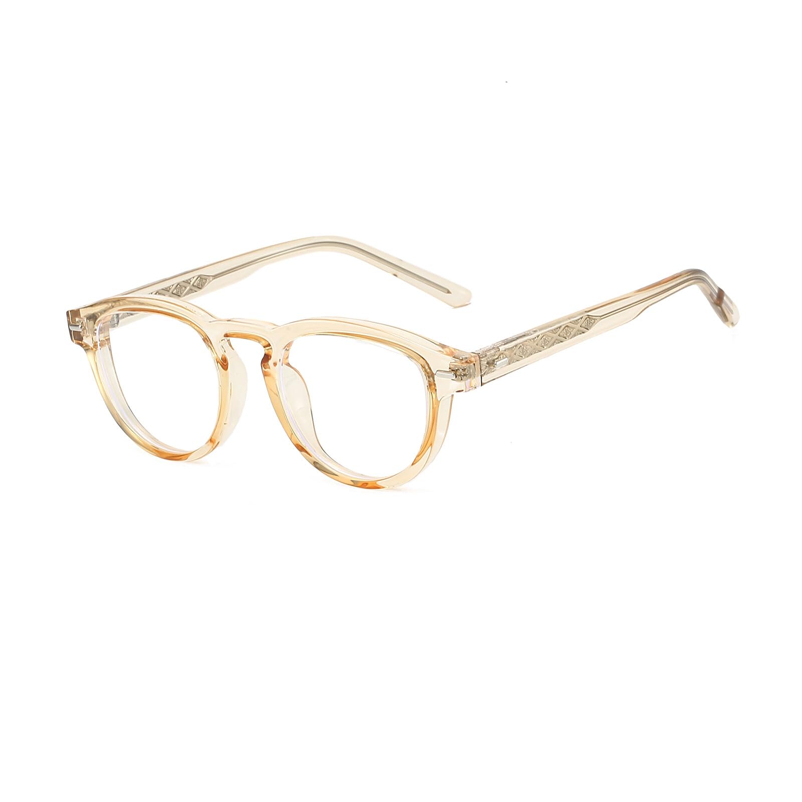 YAMEIZE Runde Blaulicht Blockierende Brille für - Damen Herren Anti Müdigkeit Kleine Runde Blaulicht Brille Computer Gaming Brille