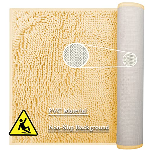 RUN HELIX Ultra Soft Chenille Bath Mat Non Slip, Bath Mat Set 3 Piece, Shaggy Bathroom Mats - Image 4