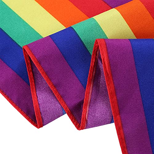 Tinsow 2 Pack Gay Pride Rainbow Bandanas Cotton Handkerchiefs Party Supply Pet Bandana - Image 6