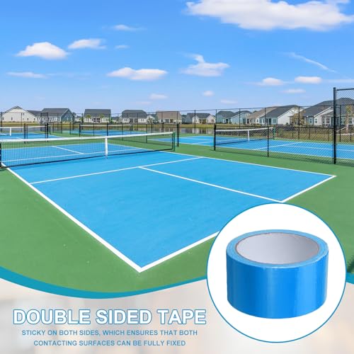 Image of PATIKIL Pickleball Court Tape 2 in x 16 Yard (49 Ft), 2 Pack Waterproof Outdoor Court Line Tape Floor Marking Tool Matte for Gym Driveway Backyard, Blue