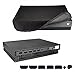 eXtremeRate Housse de Protection Anti-Poussière pour Xbox One X Console Noir avec 7 Bouchons en Silicone