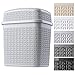 Poubelle cosmétique KADAX en plastique, poubelle avec couvercle pivotant, poubelle, poubelle pour salle de bain, cuisine, poubelle légère à couvercle rabattable, poubelle de bain (5L, gris)