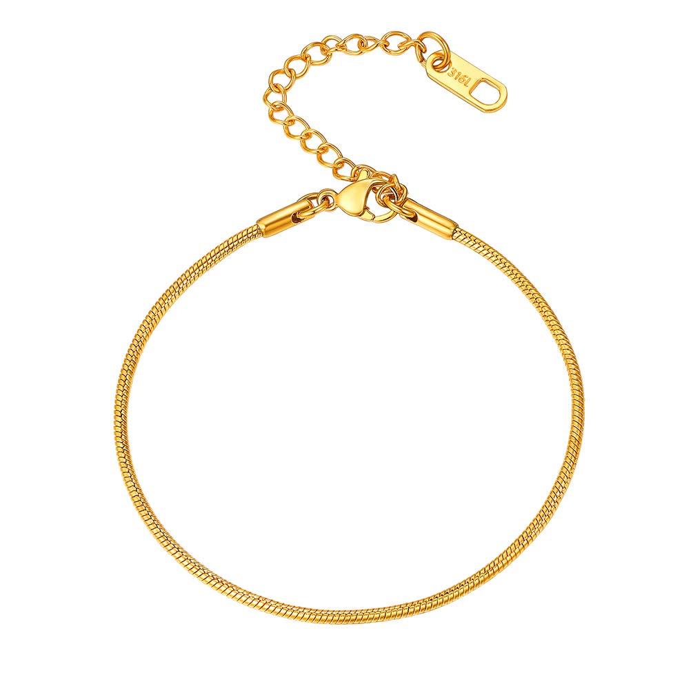 PROSTEEL Pulsera de Serpiente para Mujeres, 16cm Largo con 5cm Alargador Recycled Claim Standard 100