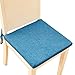 Cojines Sillas Cocina Desenfundables, 45x45cm Antimanchas Cuadrado Cojín para Silla de Comedor con Cordón, Lavable Espesar Cojines de Asiento de Jardín(Size:4pcs,Color:Azul)