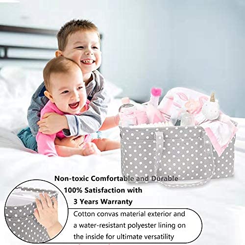 Baby Diaper Caddy Organizer for Baby Boy Stuff Newborn Essentials Must Haves - Baby Diaper Organizer Basket for Changing Table or Car Baby Shower Gifts Nusery Storage Bin Baby Registry Necessities Items - Thumbnail 5