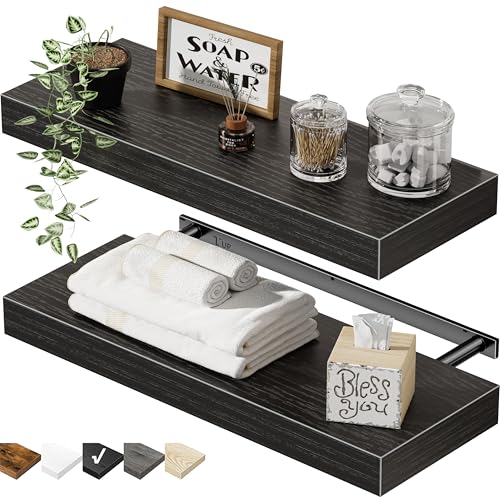QEEIG Bathroom Floating Shelves for Wall - 15.7" Wall Mounted