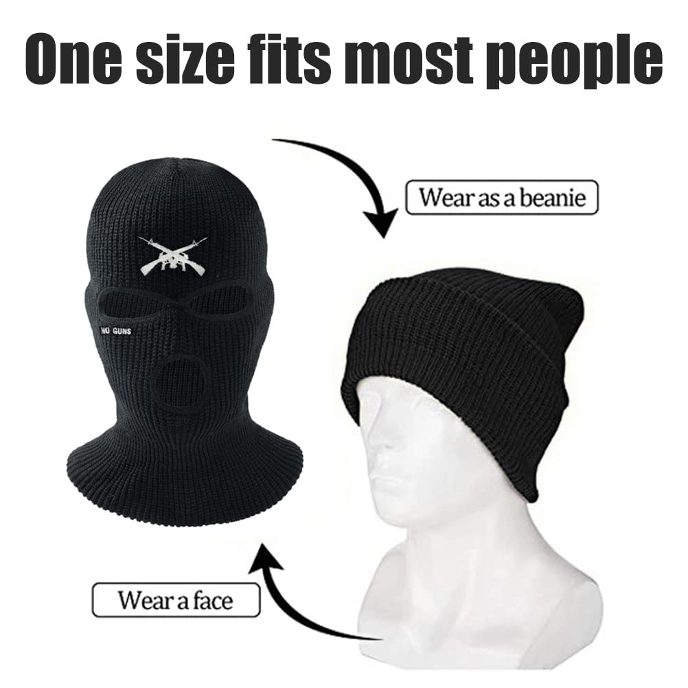 ariarly 3 Hole Full Face Mask Cover Ski Mask Winter Balaclava Knitted Hat Letter Embroidered Face Cover Warm Cover for Outdoor Cycling Skiing Running (pink1)