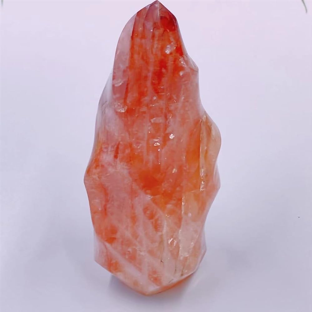 AtkitS Natural Fire Guartz Energy Gem Torch Reiki Healing Gift Room Decor Home Furnishings (Size : 1100-1200g)