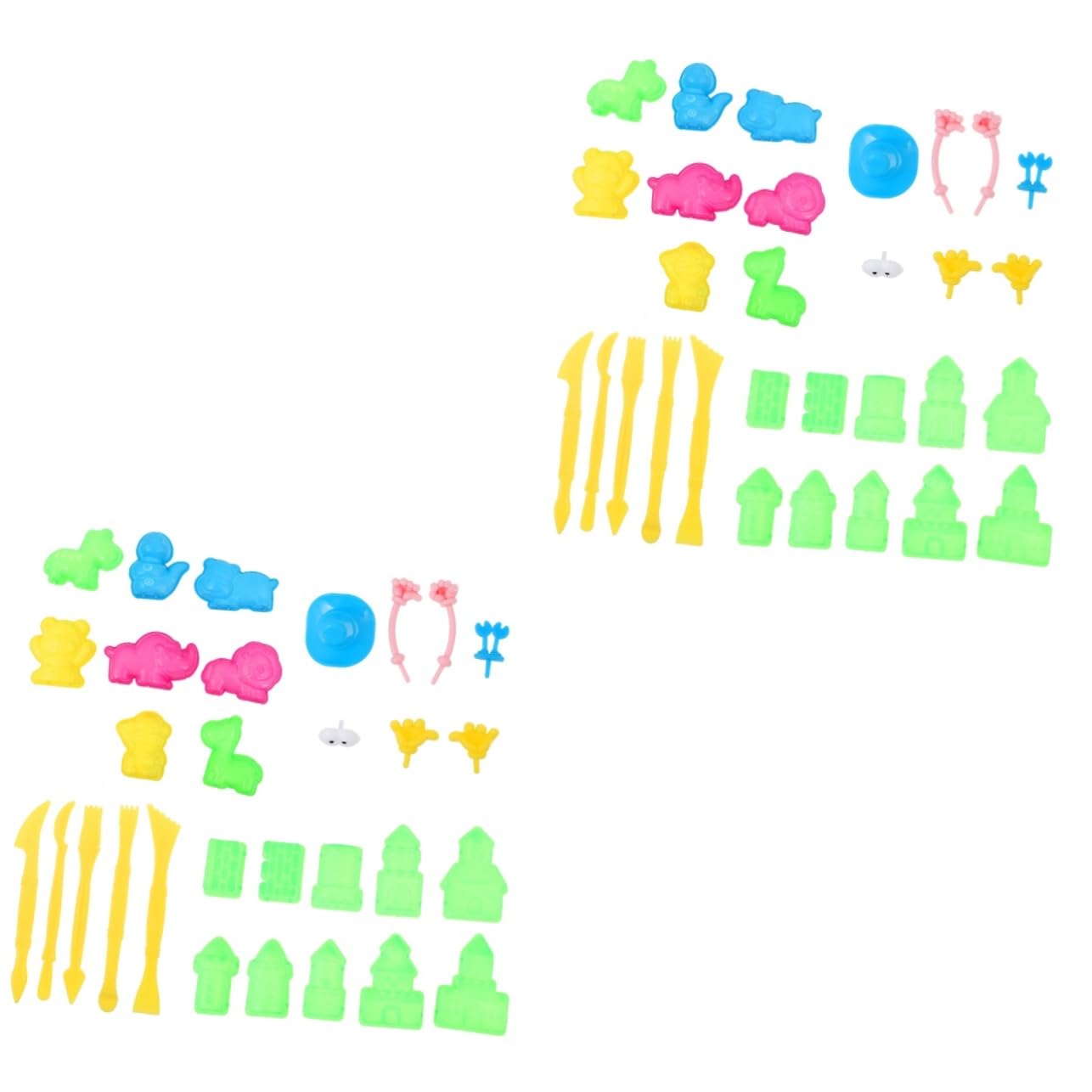 VICASKY 60 Pcs Sand Mold Toys for Kids Beach Tool Kids Bucket and Spade Kids Sandbox Toys Kids Tools Sand Castle Building Kits Beach Sand Shovel Portable Plastic Suite Child