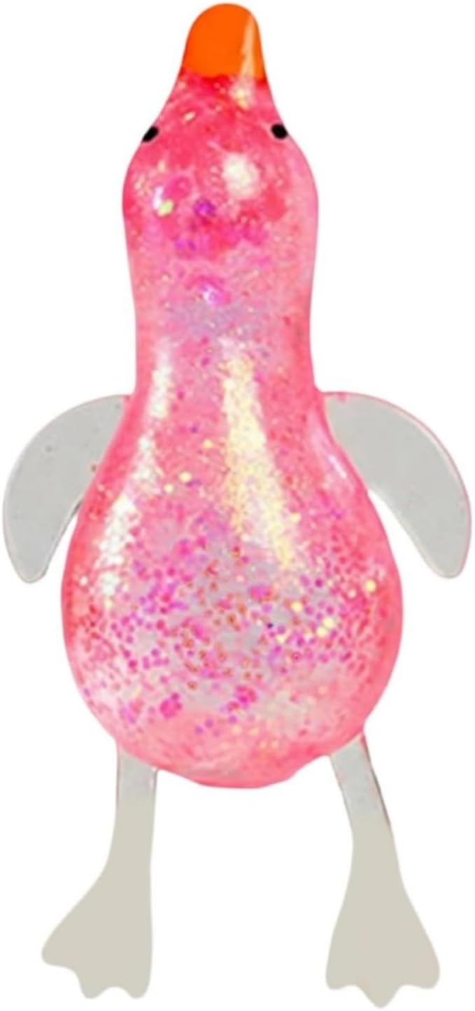 Cute Duck Squishy Sugar Stress Ball,Soft Duck Stress Relief Sugar Ball Squishy Ultra Squishy and Moldable Slow Rise Relaxing Sensory Fidget Stress for Anxiety Relief Pink