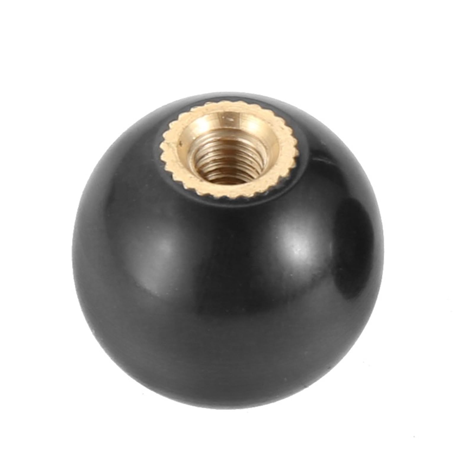 Okrągłe pokrętło 2 szt. M4/M5/M6 gwintowana gałka kulowa nakrętka zaciskowa miedziany rdzeń uchwyt plastikowy czerwony/czarny (M6 x 25 mm (czarny) 2 szt.)