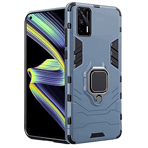 PrimeLike Robot Armor Shockproof Soft TPU and Hard PC Back Cover with Ring Case for Realme X7 Max 5G - Blue (B09FLZFLN8) Amazon Price History, Amazon Price Tracker