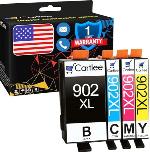 Confezione 4 Cartucce Inchiostro 902XL 902 Per HP Officejet Pro - Foto 4