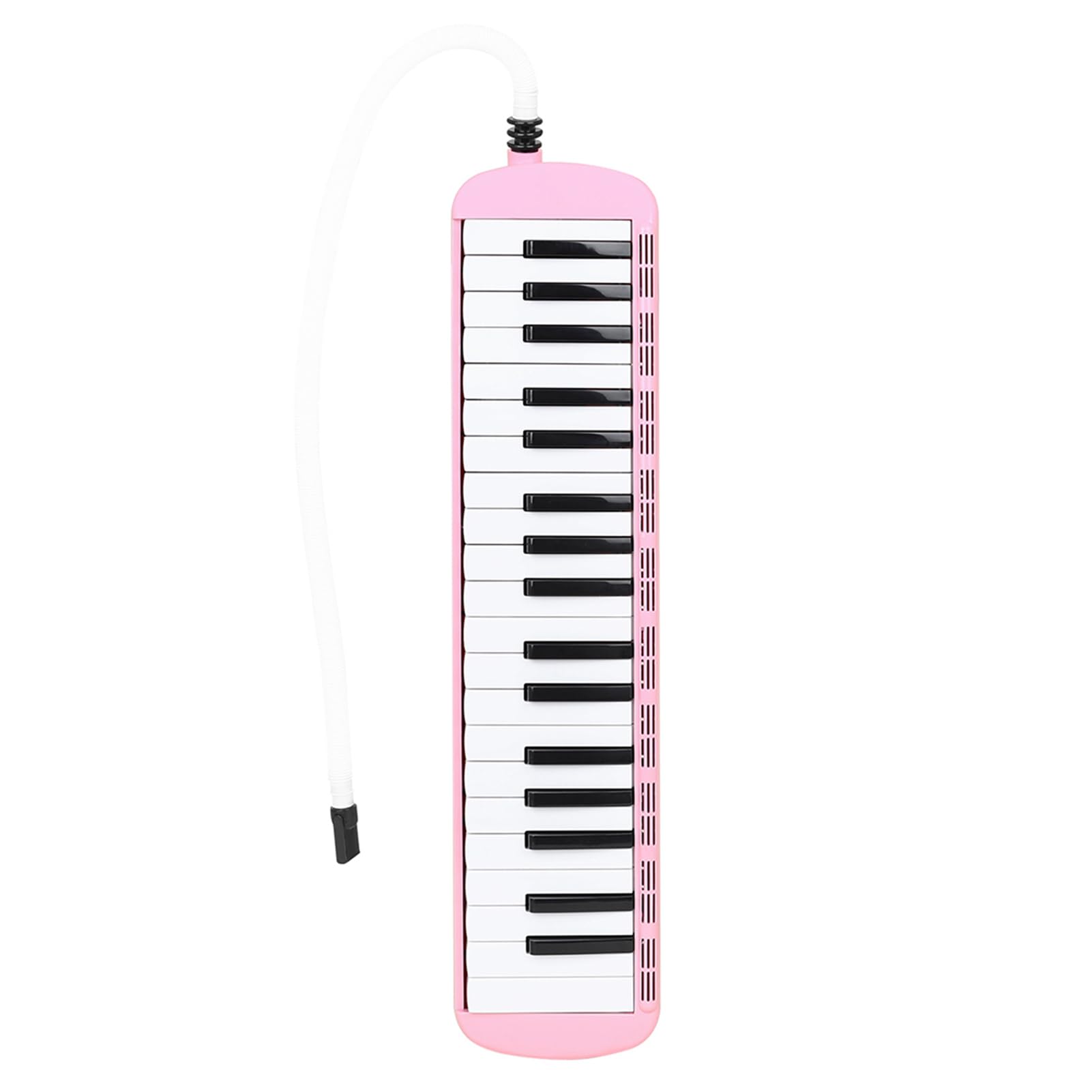 Generic Melodica Clear Tone 37 Klawiszy Przenośna Ręczna Klawiatura do Pianina Powietrznego dla Uczniów i Dorosłych, z Futerałem i Ustnikami, Idealna do Szkolnego Instrumentu Muzycznego (PINK)
