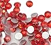 Yueton 1440pcs 3mm(12ss) DIY Crystal Round Flatback Rhinestone Nail Art Cellphone Case Decoration (Red)