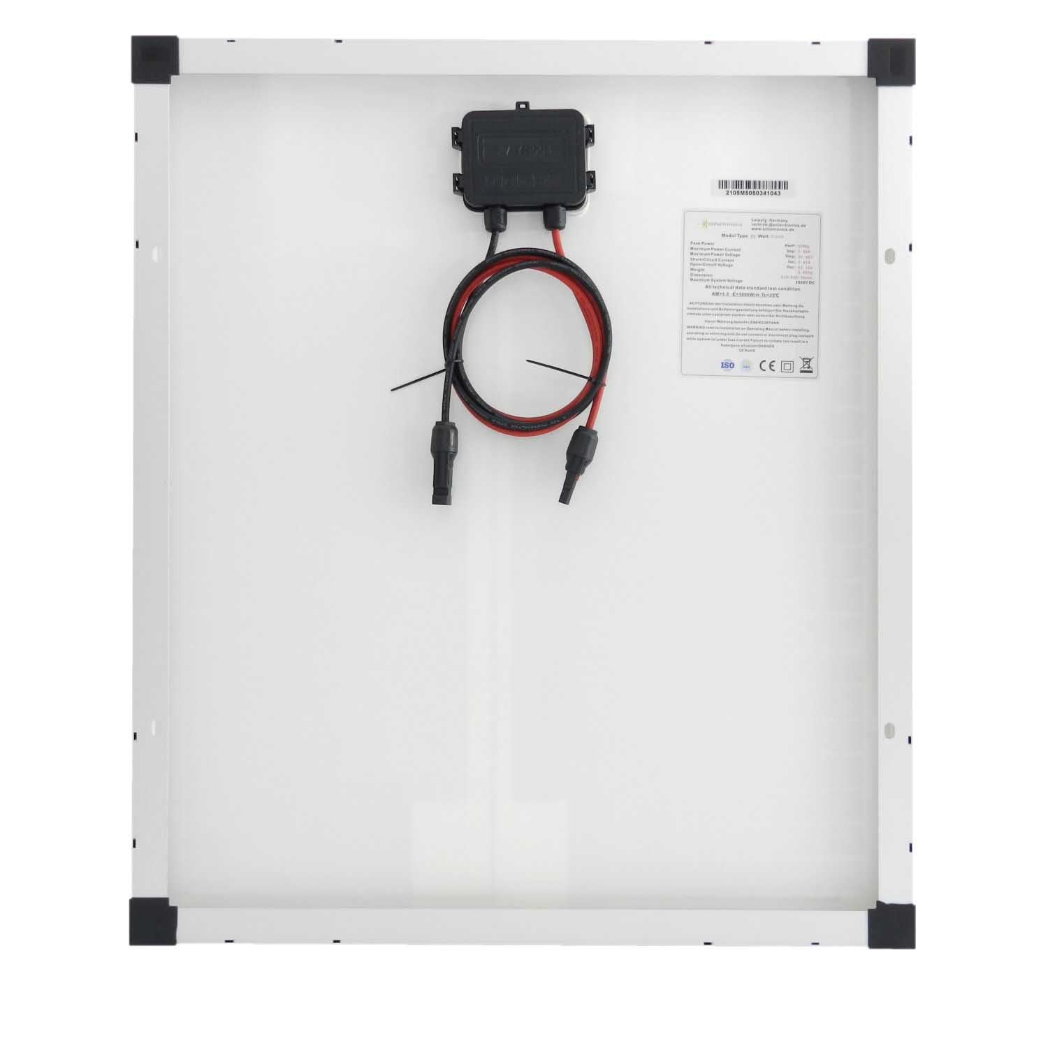 Module Solaire 50 Watt 36V Mono Cellule Solaire Panneau Solaire 630x545x30
