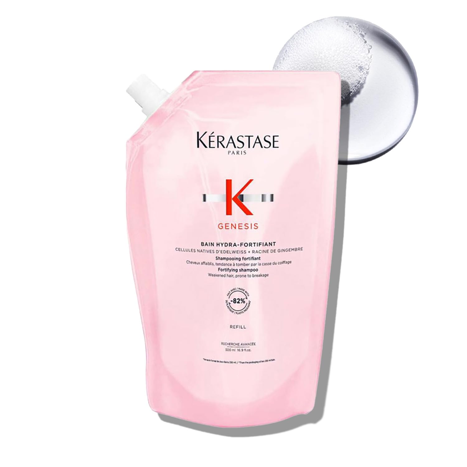 Kérastase Genesis Hydra-Fortifiant Anti Hair Fall Shampoo Refill | For Normal to Oily Hair | Infused with Ginger Root and Edelweiss Native Cells | 500ml-image-14