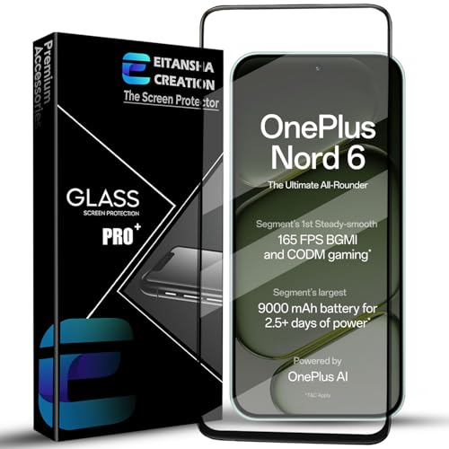 Image of Tempered Glass Screen Protector Compatible for Oneplus Nord 6 5G with Edge to Edge Coverage and Easy Installation Kit
