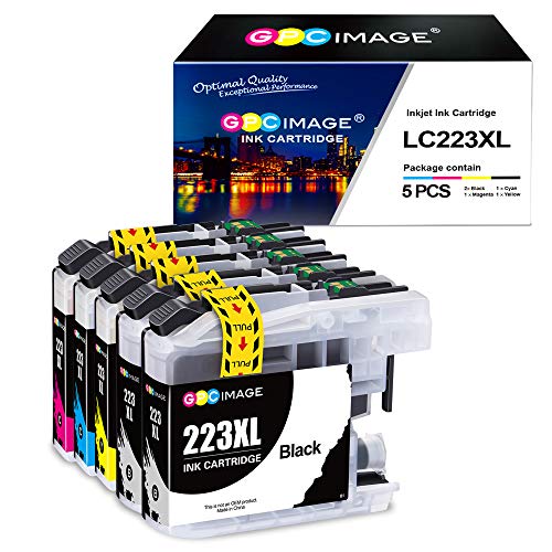 GPC Image Cartuchos de Tinta Compatible para Brother LC223 XL LC-223XL (2 Negro, 1 Cian, 1 Magenta, 1 Amarillo) para Brother DCP-J4120DW DCP-J562DW MFC-J4420DW MFC-J4625DW MFC-J4620DW MFC-J5620DW